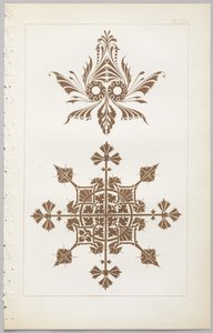 De kunst van decoratief ontwerp: met een bijlage, waarin de uren van de dag worden gegeven waarop bloemen opengaan, uitgegeven door Day & Son, Londen, 1862 door Christopher Dresser
