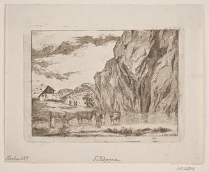 Berglandschap door Christopher Friederich Köppen
