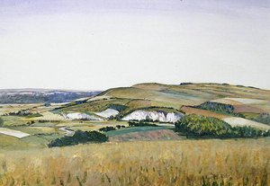 Amberley door Christopher Richard Wynne Nevinson