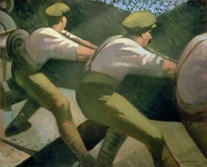 Een geweer laden in de loopgraven, 1918