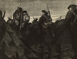 Reliëfs bij zonsopgang door Christopher Richard Wynne Nevinson