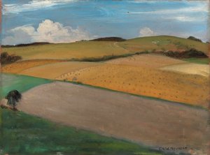 De Trundle bij Goodwood, 1930s door Christopher Richard Wynne Nevinson