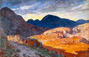 Zonsondergang in de Welshe heuvels, 1893-1934