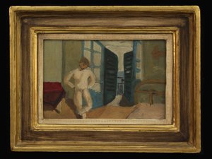 Jongen in Slaapkamer, ca. 1920 door Christopher Wood