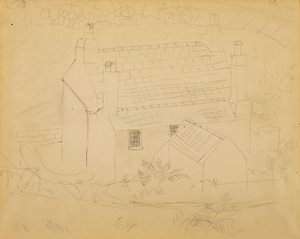 Cottage, Cornwall door Christopher Wood