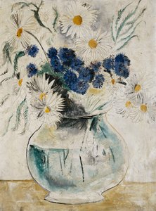 Madeliefjes en Korenbloemen in een Glazen Kom