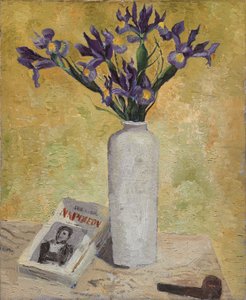 Iris in een Hoge Vaas door Christopher Wood