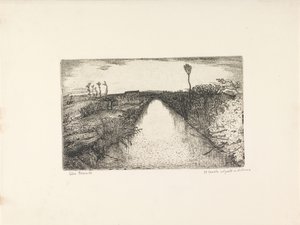 Landschap met kanaal