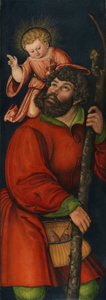 Duits: Der heilige Christophorus Saint Christopher door Circle of Lucas Cranach the Elder