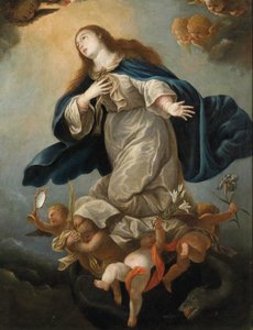 Maria Immaculata door Circle of Mateo Cerezo