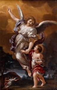 De beschermengel na Pietro da Cortona door Ciro Ferri