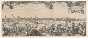 Profiel van Amsterdam, gezien vanaf het IJ (rechterdeel)
