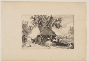 Een schuur, uit Landschappen (Verscheyden aerdige Lanthuysen...)