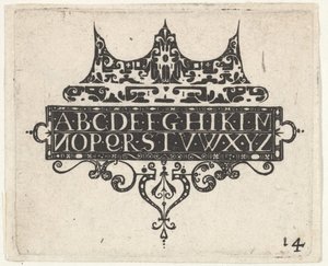 Blackwork Print met het Alfabet