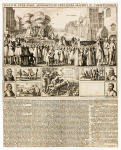 Executie van Arminianen in Den Haag door Claes Jansz. Visscher II