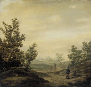 Weg in de duinen door Claes van Beresteyn (attributed to)