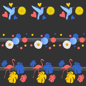 Vogels, Bloemen, Vlekken en Strepen