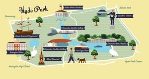 Kaart van Hyde Park
