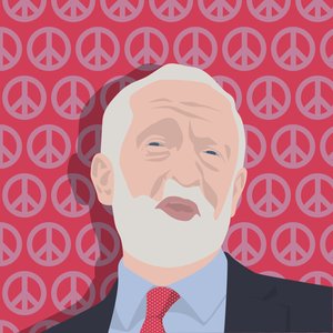 Portret van Jeremy Corbyn