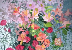 Een Roze Boeket door Claire Spencer