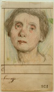Zelfportret en face door Clara Siewert