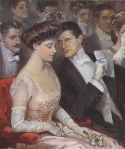 De enige twee bij de opera door Clarence F. Underwood