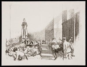 In het ziekenhuis in Engeland, 1917