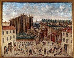 Franse Revolutie: De Bestorming van de Bastille op 14 juli door Claude Cholat