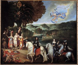 Allegorie van het Pyreneeën Vredesverdrag 7 november