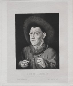 Man met een anjer door Claude Ferdinand Gaillard