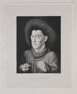 Man met een anjer door Claude Ferdinand Gaillard