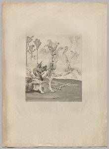 Sint Joris en de Draak (1) door Claude Ferdinand Gaillard