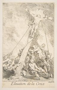Verheffing van het Kruis door Claude Gillot, Jacques Gabriel Huquier