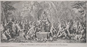 De Vier Festivals: Festival van Bacchus door Claude Gillot