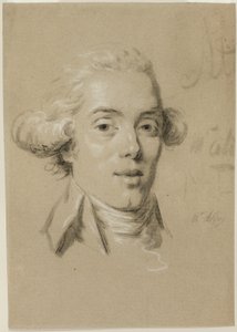 Portret van een Jonge Man door Claude Jean Baptiste Hoin