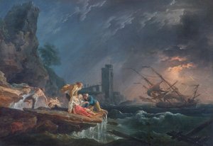 Een Schipbreuk, c.1760-65 door Claude Joseph (after) Vernet