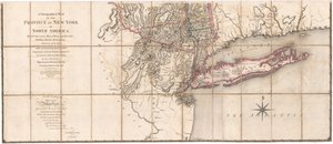 Een chorografische kaart van de provincie New-York door Sauthier (onderste deel van de kaart) door Claude Joseph Sauthier
