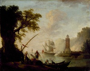 Een Mediterrane Kustzicht door Claude Joseph Vernet