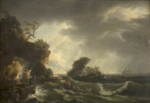 Een schipbreuk door Claude Joseph Vernet