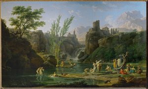 Goedemorgen, badgasten ... door Claude Joseph Vernet
