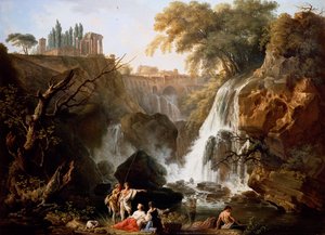 De waterval bij Tivoli door Claude Joseph Vernet