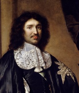 (detail) Portret van Jean Baptiste Colbert (1619-1683) Minister van Lodewijk XIV Schilderij door Claude Lefebvre (1632-1675). 1666 door Claude Lefebvre