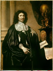 Portret van Jean Baptiste Colbert (1619-1683), Minister van Lodewijk XIV. Schilderij door Claude Lefebvre (1666) door Claude Lefebvre