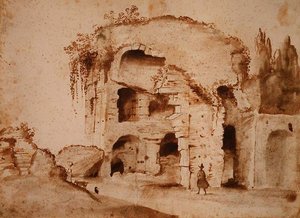Een Ruïne op de Palatijn door Claude Lorrain