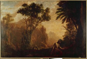 Landschap met Sint Onuphrius door Claude Lorrain