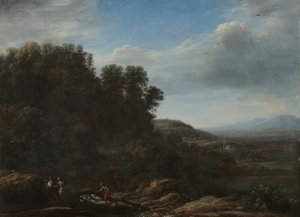 Italiaans landschap, ca. 1630 door Claude Lorrain (1600 82)