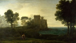 Landschap met Psyche voor het paleis van Cupido of het betoverde kasteel