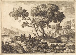 Vertrek naar de velden door Claude Lorrain