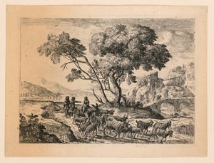 Vertrek naar de velden door Claude Lorrain