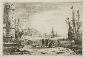Haven met een grote toren